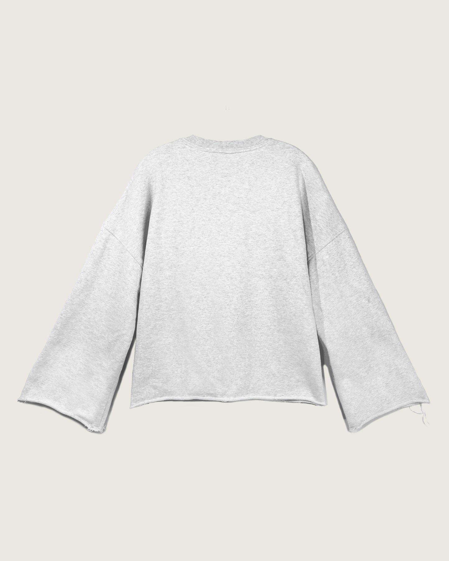 bell sleeve crew neck m.grey