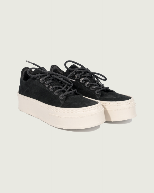 lace to toe suede tonal black