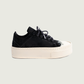 lace to toe waxed suede black painted toe