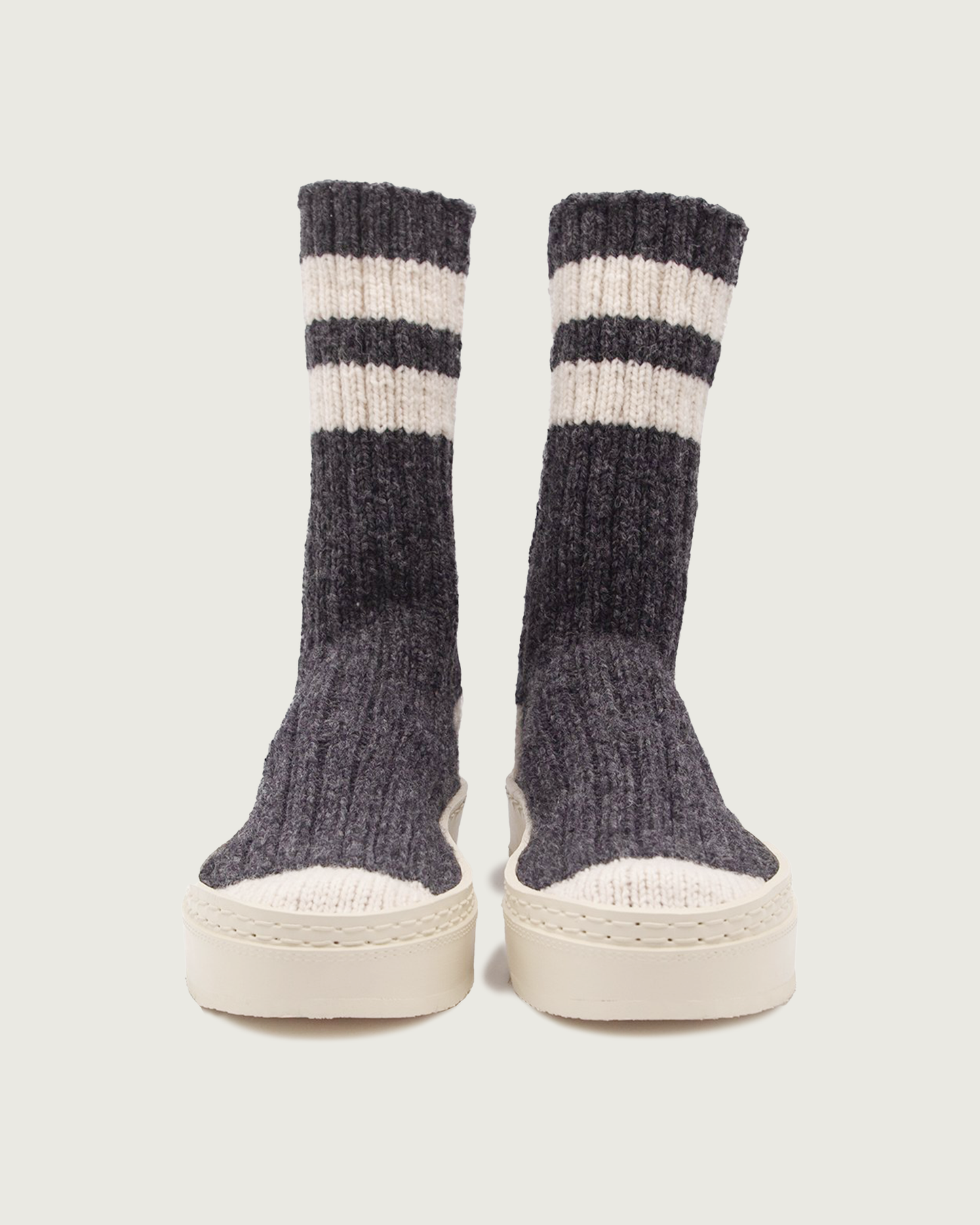 stocking boot grey/cream