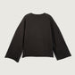 bell sleeve crew neck black